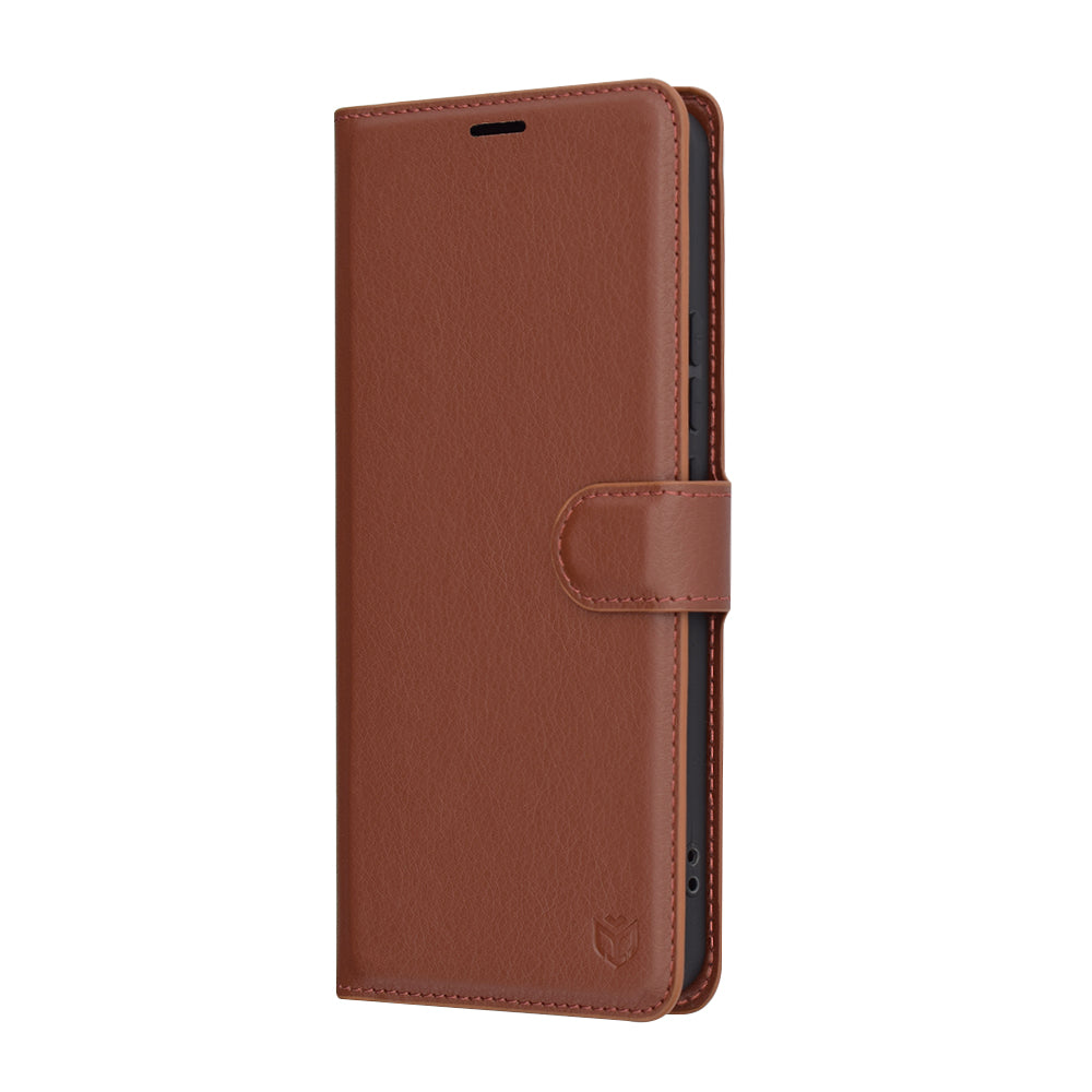 Case for Xiaomi Redmi Note 14 4G (Regional), Techsuit, Leather Folio, Brown