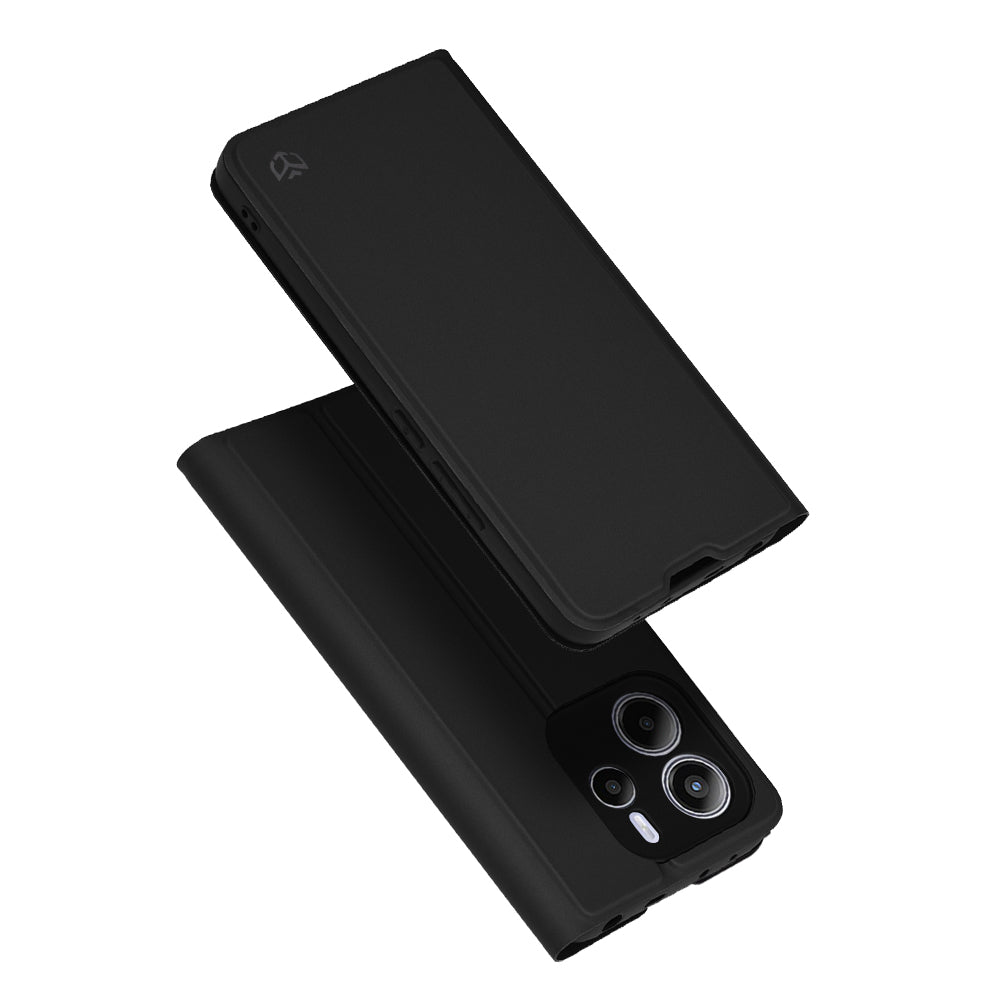 Puzdro pre Xiaomi Redmi Note 14 4G (Regionálne), Techsuit, Magskin Book, Čierne