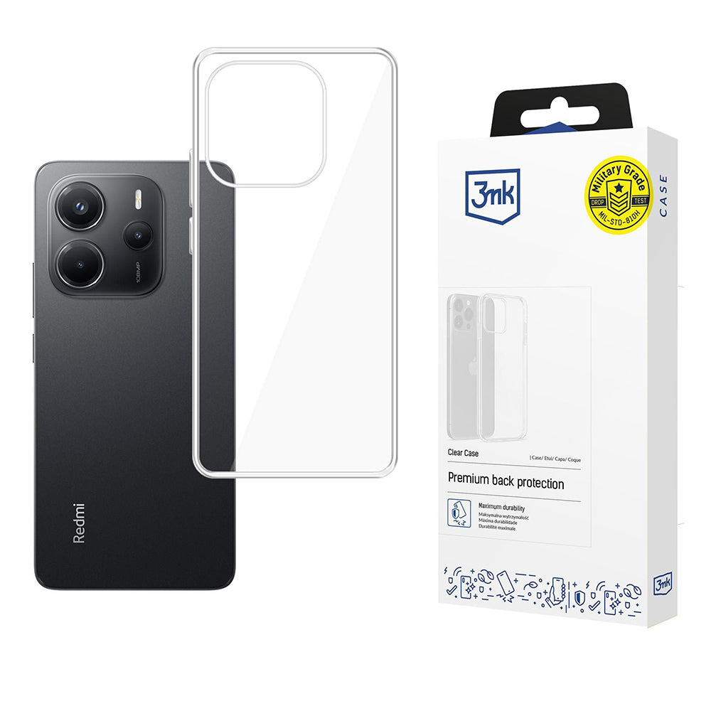 Puzdro pre Xiaomi Redmi Note 14 4G (Štandard), 3MK, Priehľadné, Transparentné