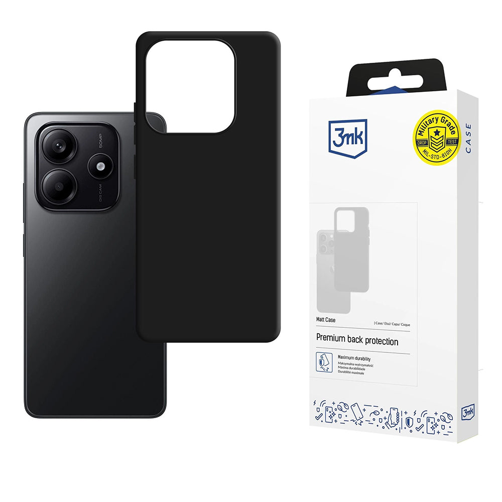Puzdro pre Xiaomi Redmi Note 14 4G (Štandard), 3MK, Matná čierna