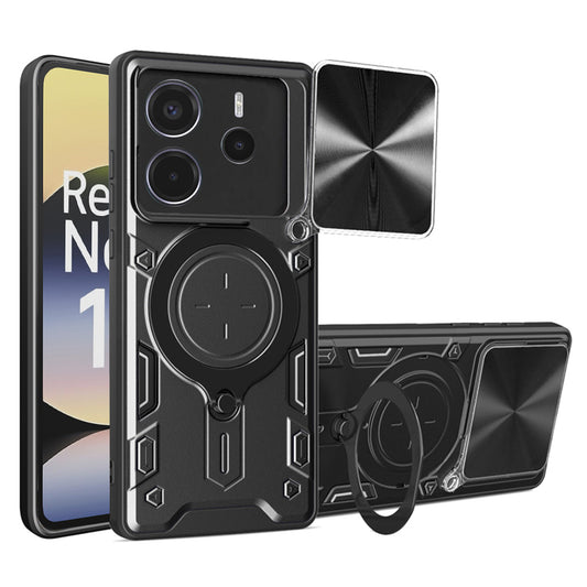 Puzdro pre Xiaomi Redmi Note 14 4G (Štandard), Techsuit, CamGuard Pro, Čierne