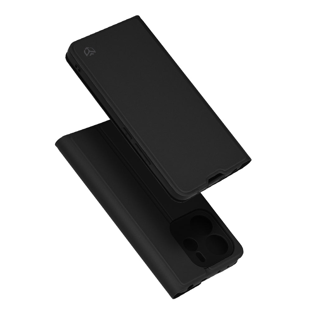 Puzdro pre Xiaomi Redmi Note 14 4G (Štandard), Techsuit, Magskin Book, Čierne