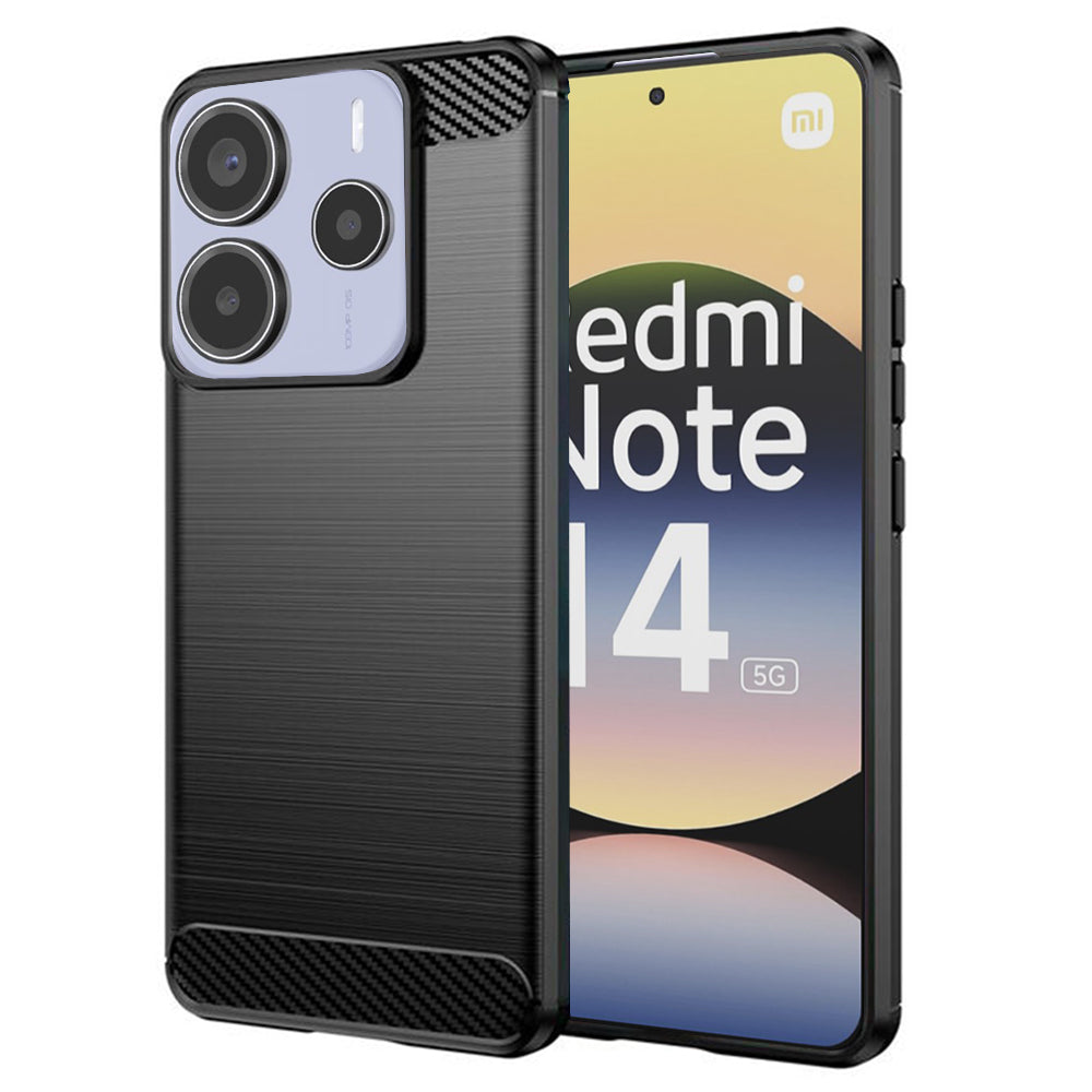 Puzdro pre Xiaomi Redmi Note 14 5G, Techsuit, Karbón, Čierne