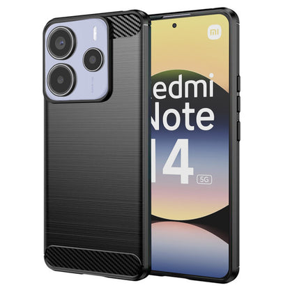 Puzdro pre Xiaomi Redmi Note 14 5G, Techsuit, Karbón, Čierne