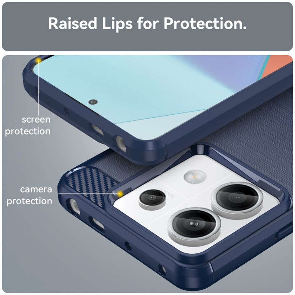 Puzdro pre Xiaomi Redmi Note 14 5G, Techsuit, Karbón, Čierne