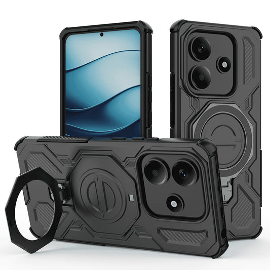 Puzdro pre Xiaomi Redmi Note 14 5G, Techsuit, Carbon Shield Pro, Čierna
