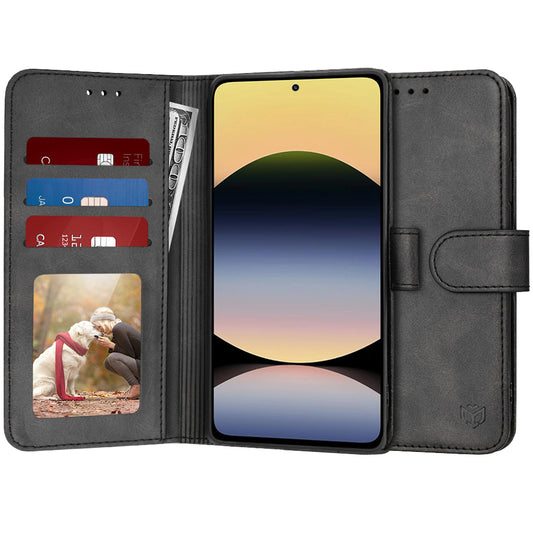Puzdro pre Xiaomi Redmi Note 14 5G, Techsuit, Diary Book, Čierne