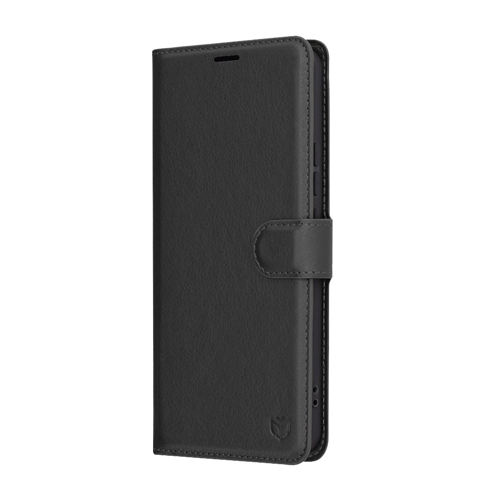 Puzdro pre Xiaomi Redmi Note 14 5G, Techsuit, kožené folio, čierne