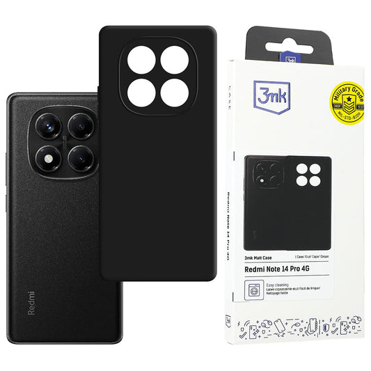 Puzdro pre Xiaomi Redmi Note 14 Pro 4G, 3MK, Matná čierna