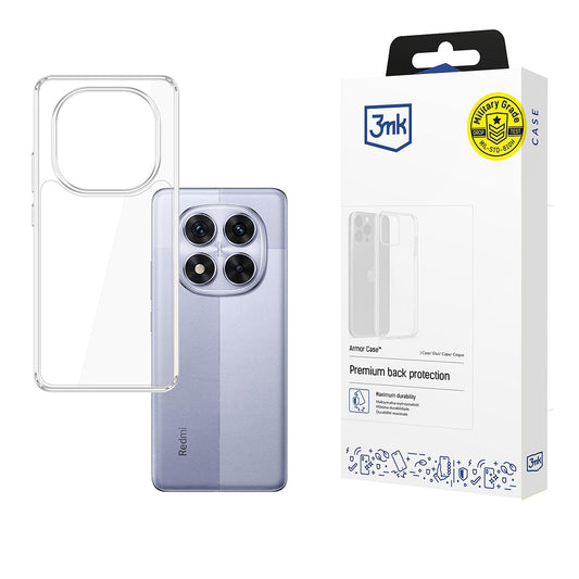 Puzdro pre Xiaomi Redmi Note 14 Pro 4G / Note 14 Pro+ 5G / Note 14 Pro 5G, 3MK, Armor, Priehľadné