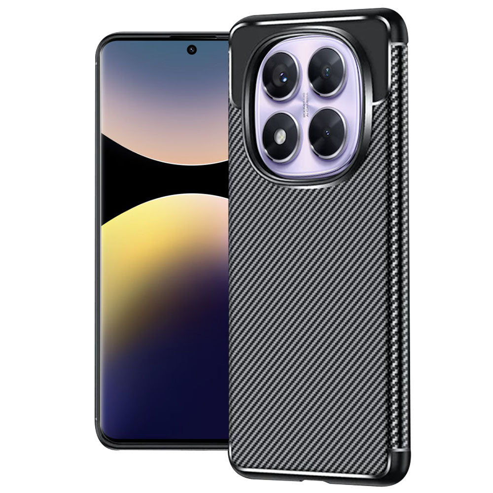Puzdro pre Xiaomi Redmi Note 14 Pro+ 5G / Note 14 Pro 5G / Poco X7, Techsuit, CarbonFiber, Čierne