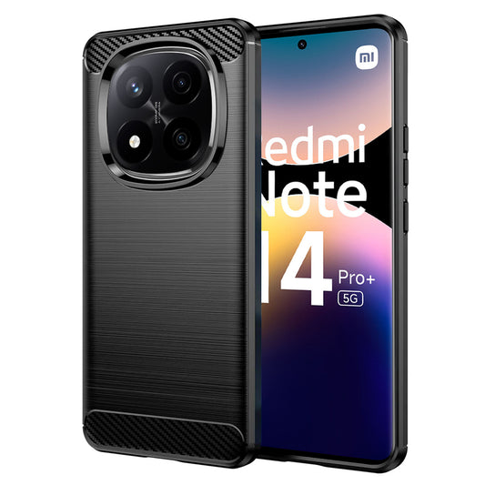 Puzdro pre Xiaomi Redmi Note 14 Pro+ 5G, Techsuit, Karbón, Čierne