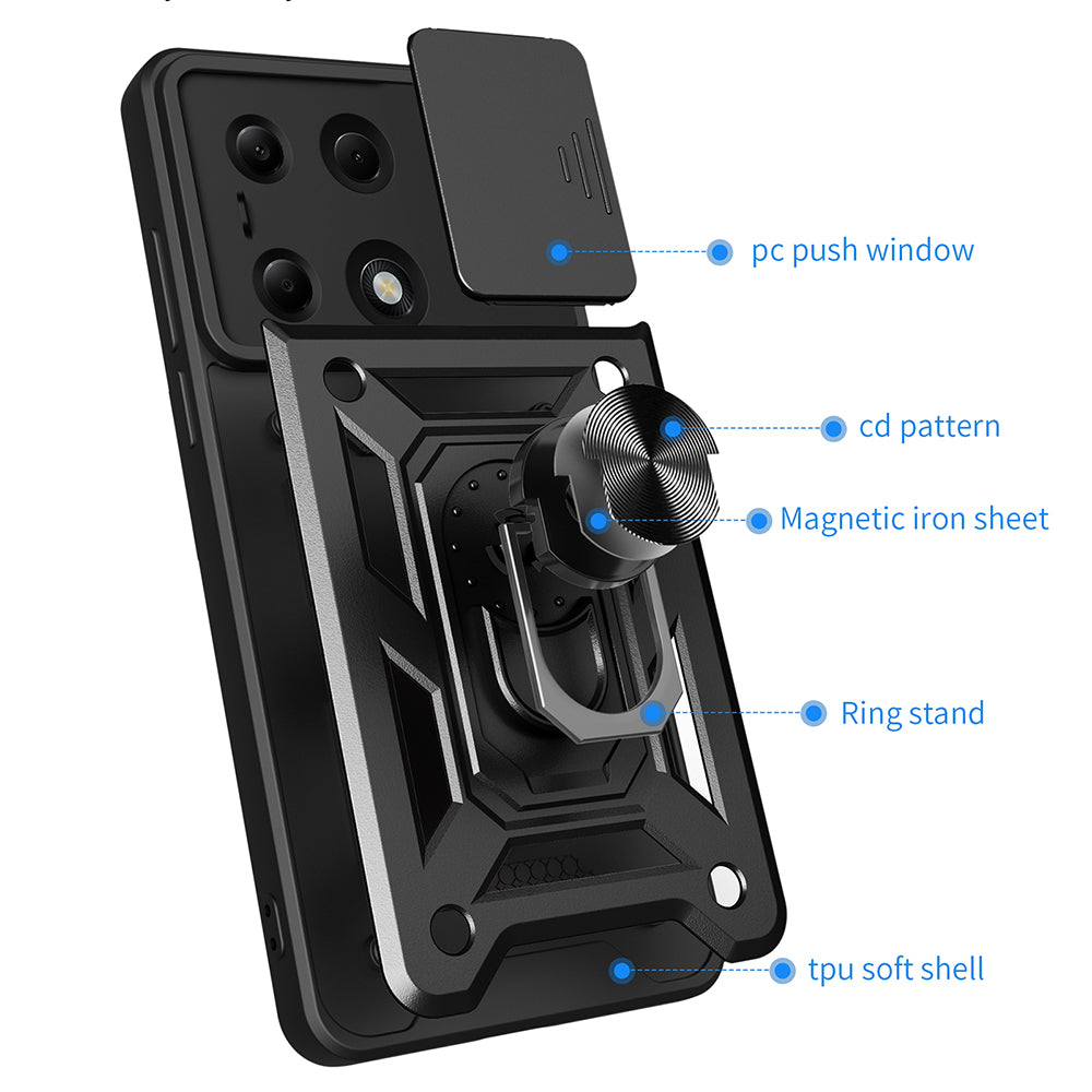 Puzdro pre Xiaomi Redmi Note 14S / Note 13 Pro 4G / Poco M6 Pro 4G, Techsuit, CamShield, Modrá