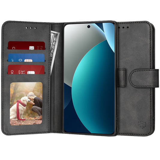 Puzdro pre Xiaomi Redmi Note 15 Pro 4G, Techsuit, Diary Book, Čierne