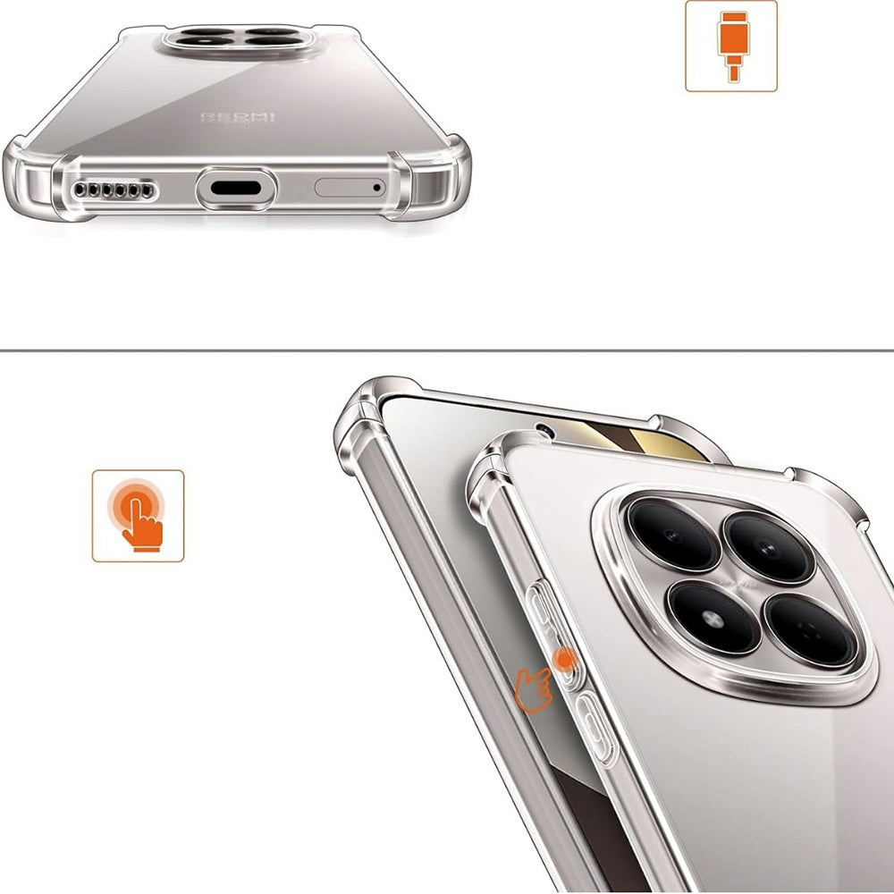 Puzdro pre Xiaomi Redmi Note 15 Pro 5G, Techsuit, Shockproof Clear, Transparent