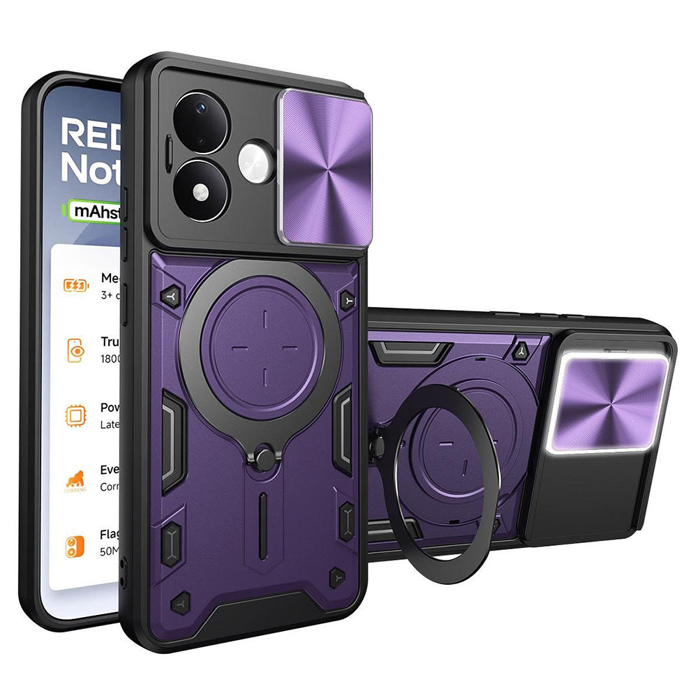 Puzdro pre Xiaomi Redmi Note 17 4G / Note 17 5G, Techsuit, CamGuard Pro, fialové