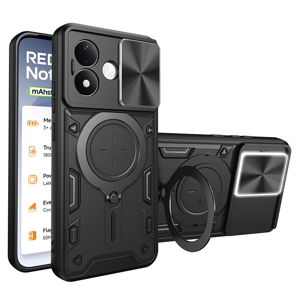 Puzdro pre Xiaomi Redmi Note 17 4G / Note 17 5G, Techsuit, CamGuard Pro, čierne