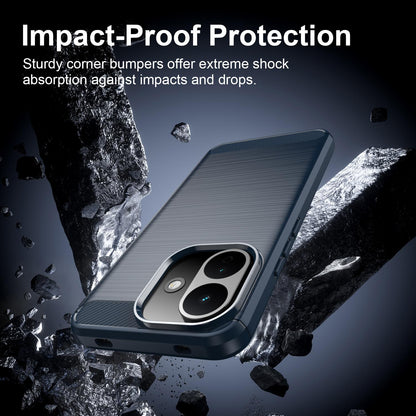 Case for Xiaomi Redmi Note 17 Pro, Techsuit, Carbon, Blue