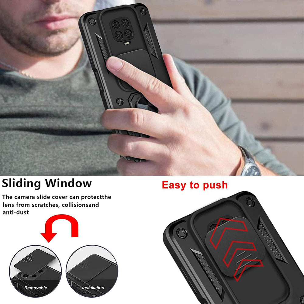 Puzdro pre Xiaomi Redmi Note 9S / Note 9 Pro / Note 9 Pro Max, Techsuit, CamShield, Čierna
