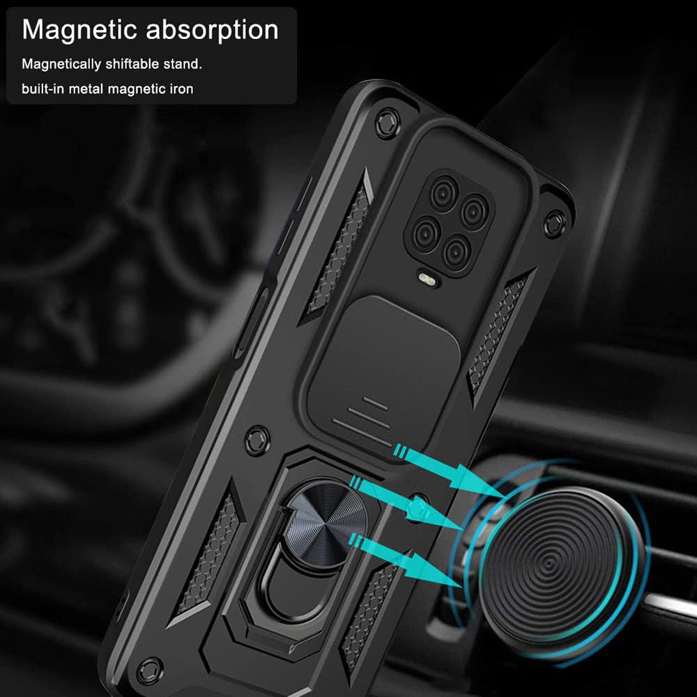 Puzdro pre Xiaomi Redmi Note 9S / Note 9 Pro / Note 9 Pro Max, Techsuit, CamShield, Čierna