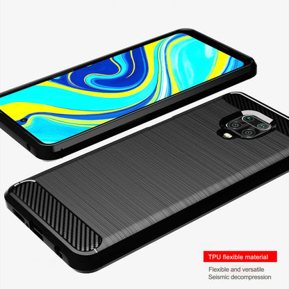 Puzdro pre Xiaomi Redmi Note 9S / Note 9 Pro / Note 9 Pro Max, Techsuit, Karbón, Čierne