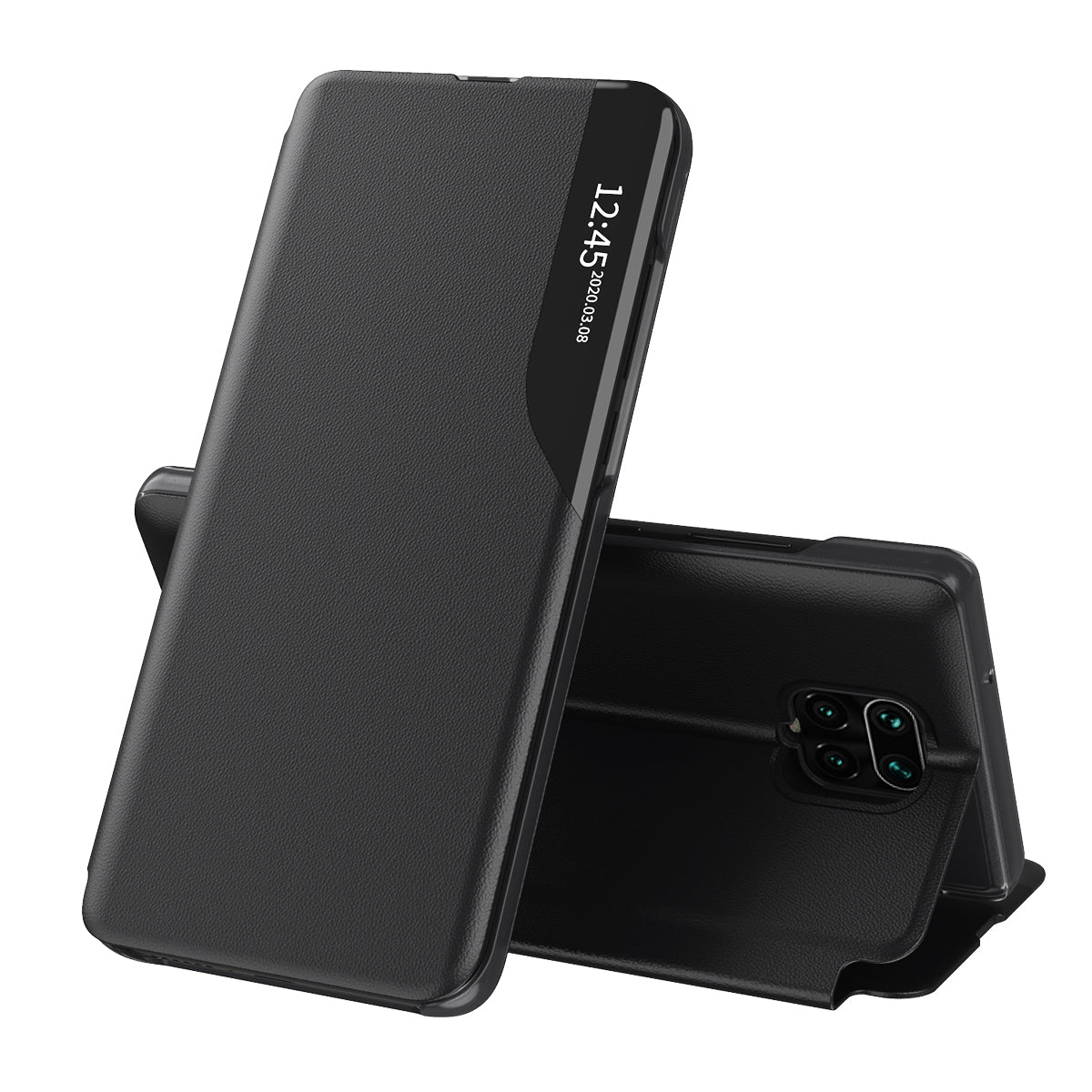 Puzdro pre Xiaomi Redmi Note 9S / Note 9 Pro / Note 9 Pro Max, Techsuit, eFold, Čierne