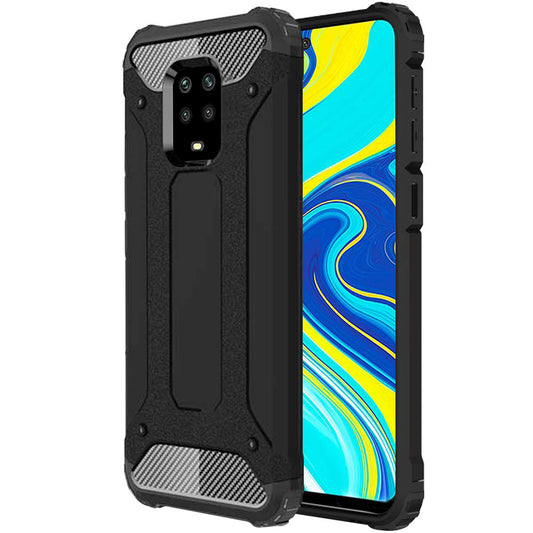 Puzdro pre Xiaomi Redmi Note 9S / Note 9 Pro / Note 9 Pro Max, Techsuit, Hybrid Armor, Čierna