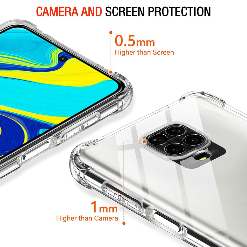 Case for Xiaomi Redmi Note 9S / Note 9 Pro / Note 9 Pro Max, Techsuit, Shockproof Clear, Transparent
