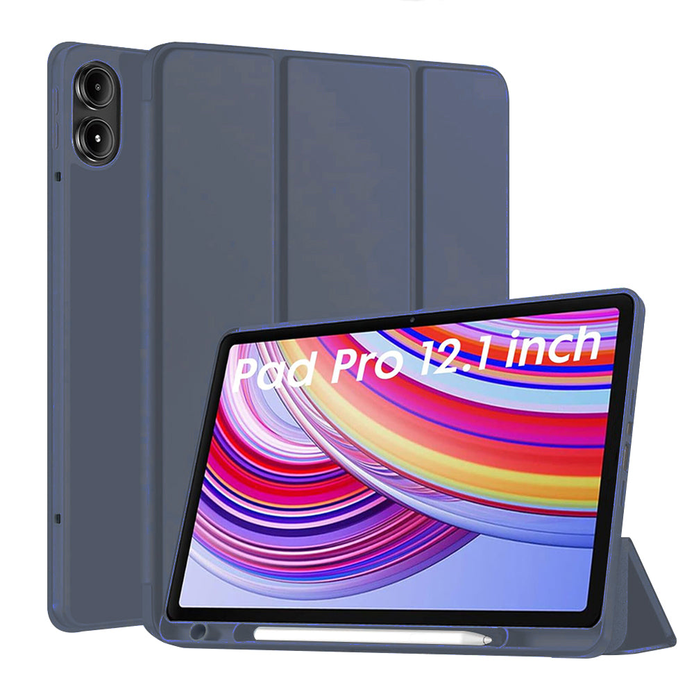 Puzdro pre Xiaomi Redmi Pad Pro / Pad / Pad Pro 5G, Techsuit, Flex Trifold, Tmavomodrá