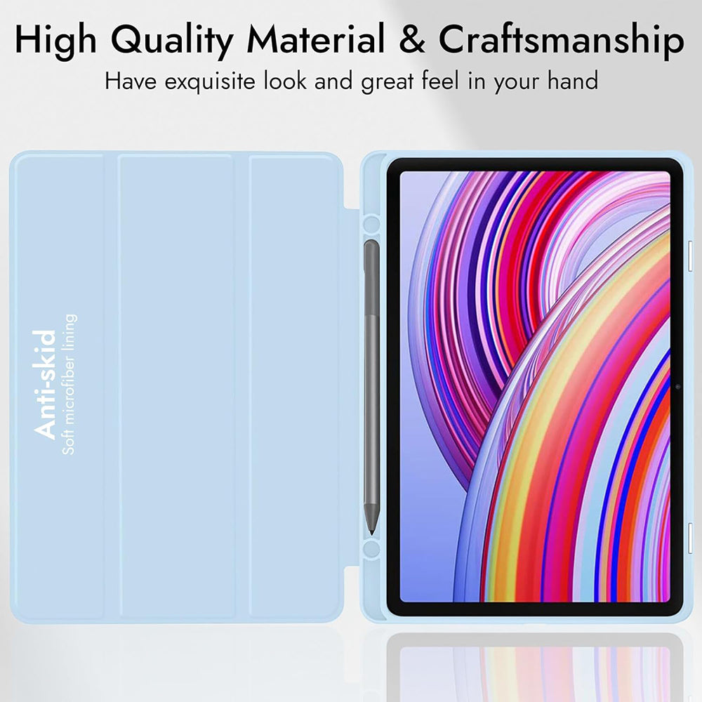 Puzdro pre Xiaomi Redmi Pad Pro / Pad / Pad Pro 5G, Techsuit, Flex Trifold, Tmavomodrá