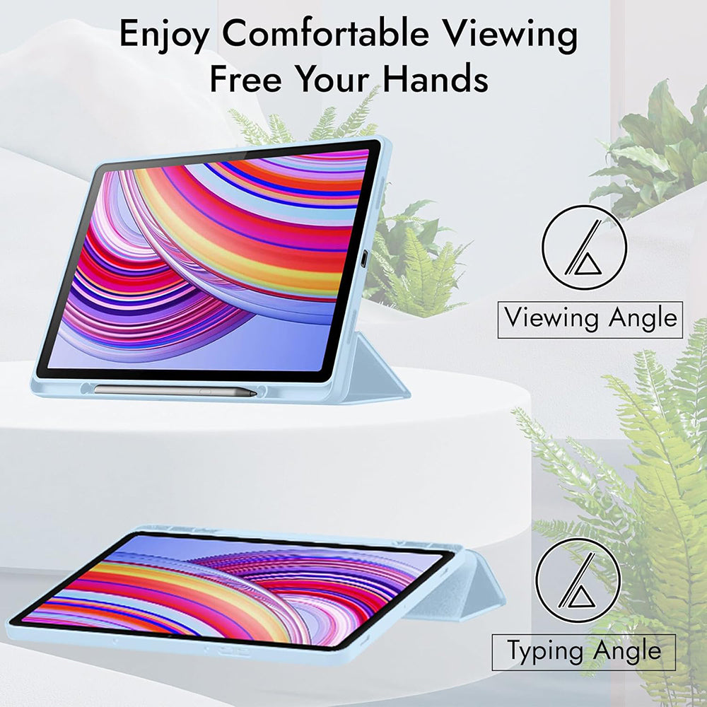 Puzdro pre Xiaomi Redmi Pad Pro / Pad / Pad Pro 5G, Techsuit, Flex Trifold, Tmavomodrá