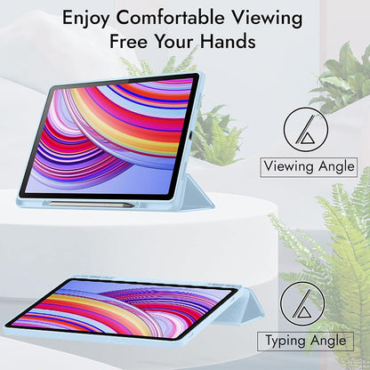 Puzdro pre Xiaomi Redmi Pad Pro / Pad / Pad Pro 5G, Techsuit, Flex Trifold, Tmavomodrá
