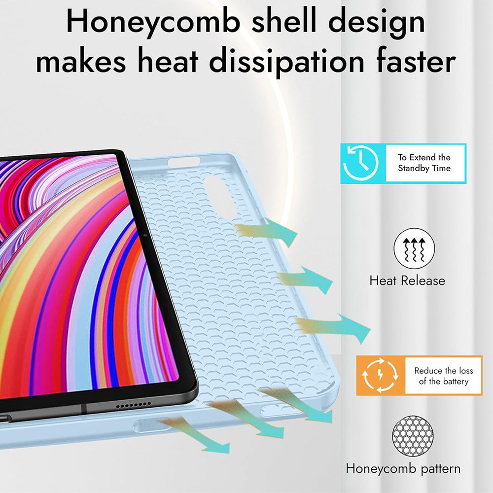Puzdro pre Xiaomi Redmi Pad Pro / Pad / Pad Pro 5G, Techsuit, Flex Trifold, Tmavomodrá