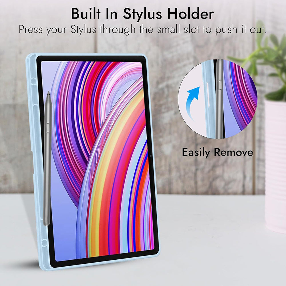 Puzdro pre Xiaomi Redmi Pad Pro / Pad / Pad Pro 5G, Techsuit, Flex Trifold, Tmavomodrá