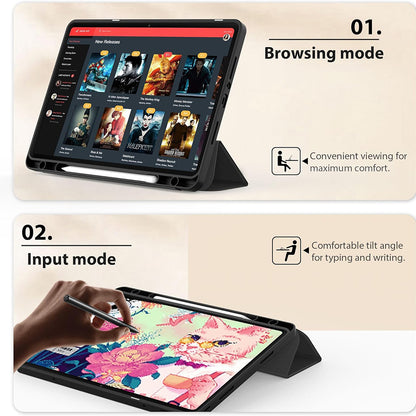 Case for Xiaomi Redmi Pad SE 8.7, Techsuit, Flex Trifold, Black