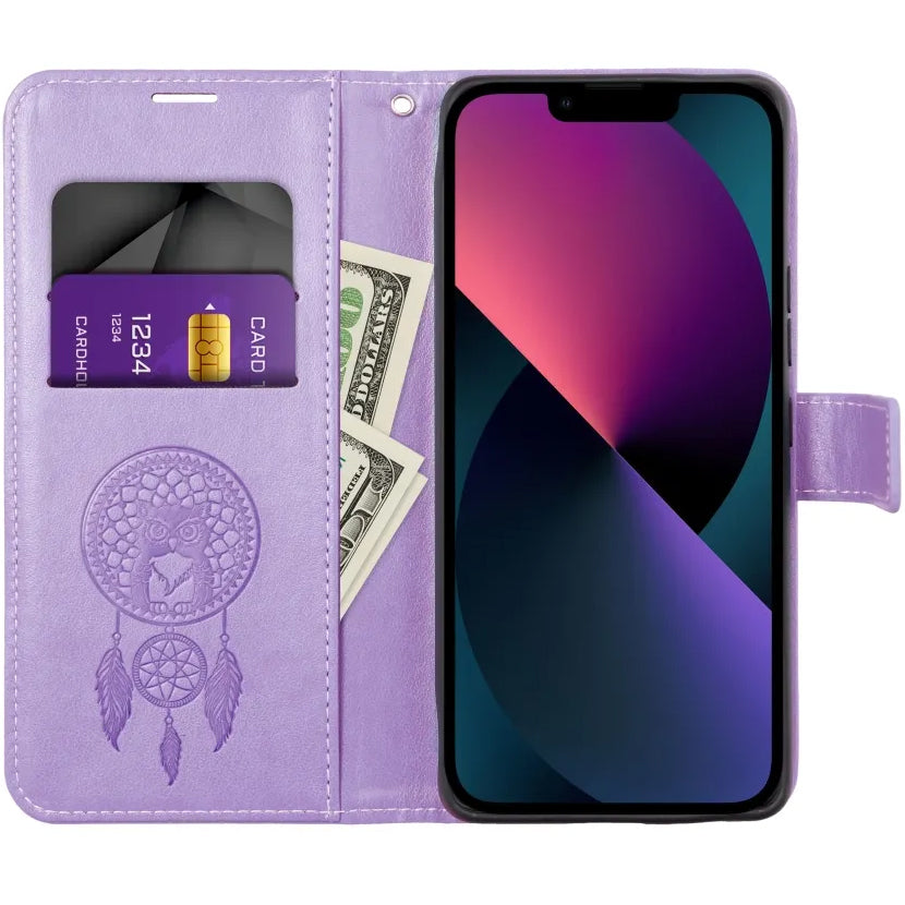Puzdro pre Samsung Galaxy A22 5G A226, OEM, MEZZO Dream Catcher, Fialové