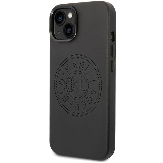 Puzdro pre Apple iPhone 14 Plus, Karl Lagerfeld, Perforated Logo, Čierne