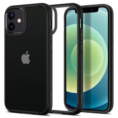 Puzdro pre Apple iPhone 12 / 12 Pro, Spigen, Ultra Hybrid, Čierne ACS01703