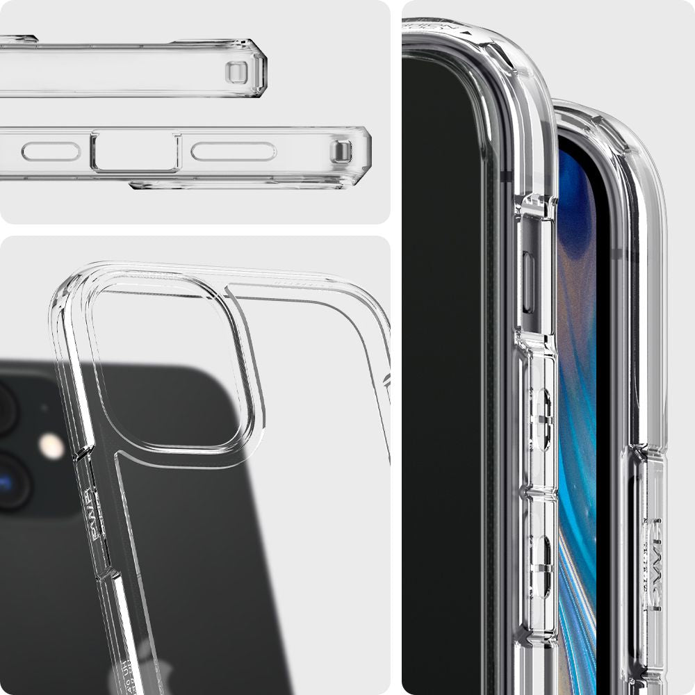 Puzdro pre Apple iPhone 12 / 12 Pro, Spigen, Ultra Hybrid, Transparentné ACS01702