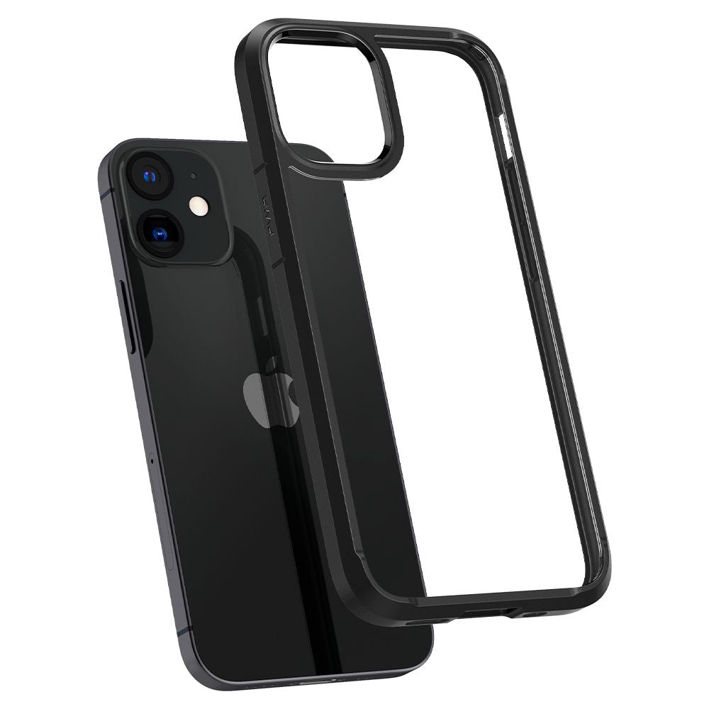 Puzdro pre Apple iPhone 12 / 12 Pro, Spigen, Ultra Hybrid, Čierne ACS01703
