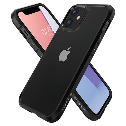 Puzdro pre Apple iPhone 12 / 12 Pro, Spigen, Ultra Hybrid, Čierne ACS01703