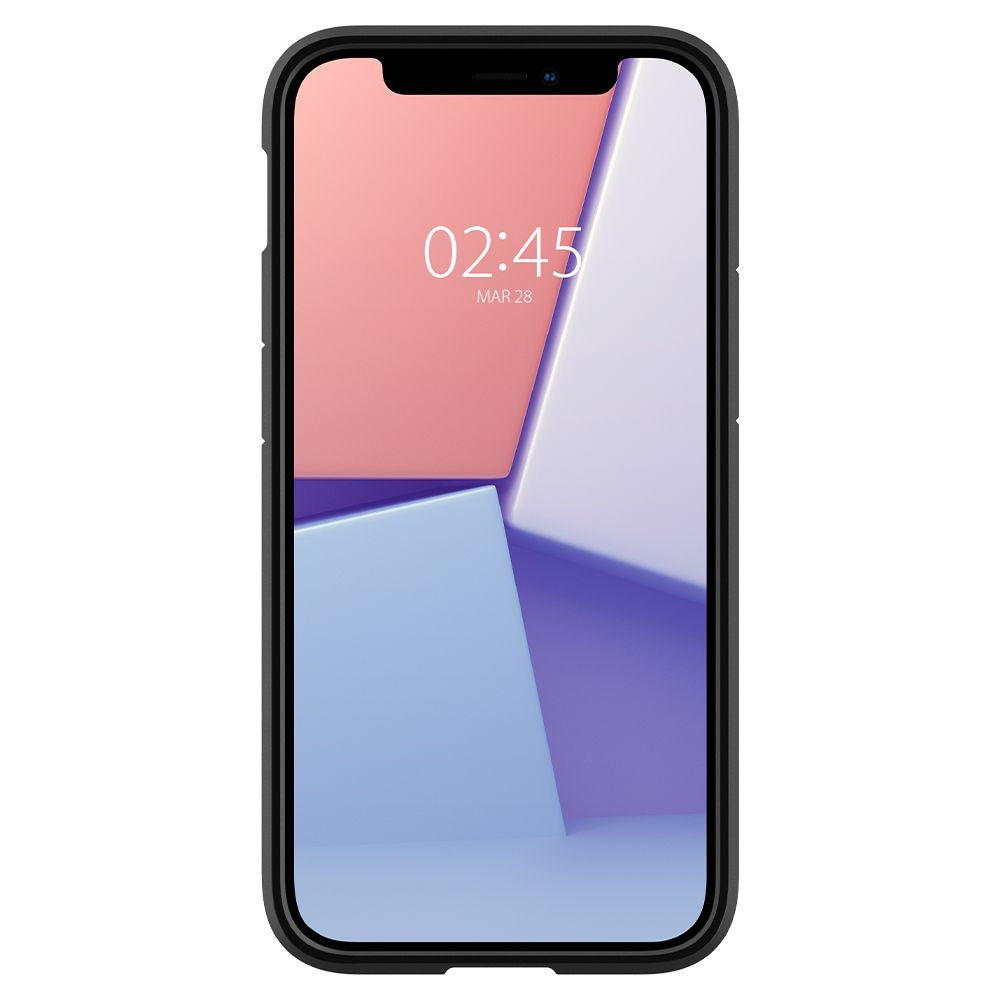 Puzdro pre Apple iPhone 12 / 12 Pro, Spigen, Ultra Hybrid, Čierne ACS01703