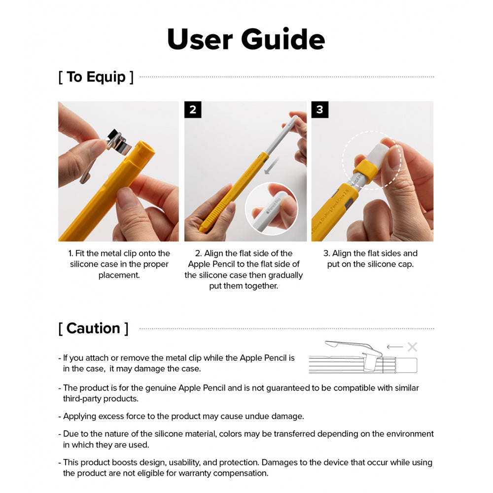 Puzdro Ringke Drafting pre Apple Pencil Pro / Pencil (Generácia 2), Biela