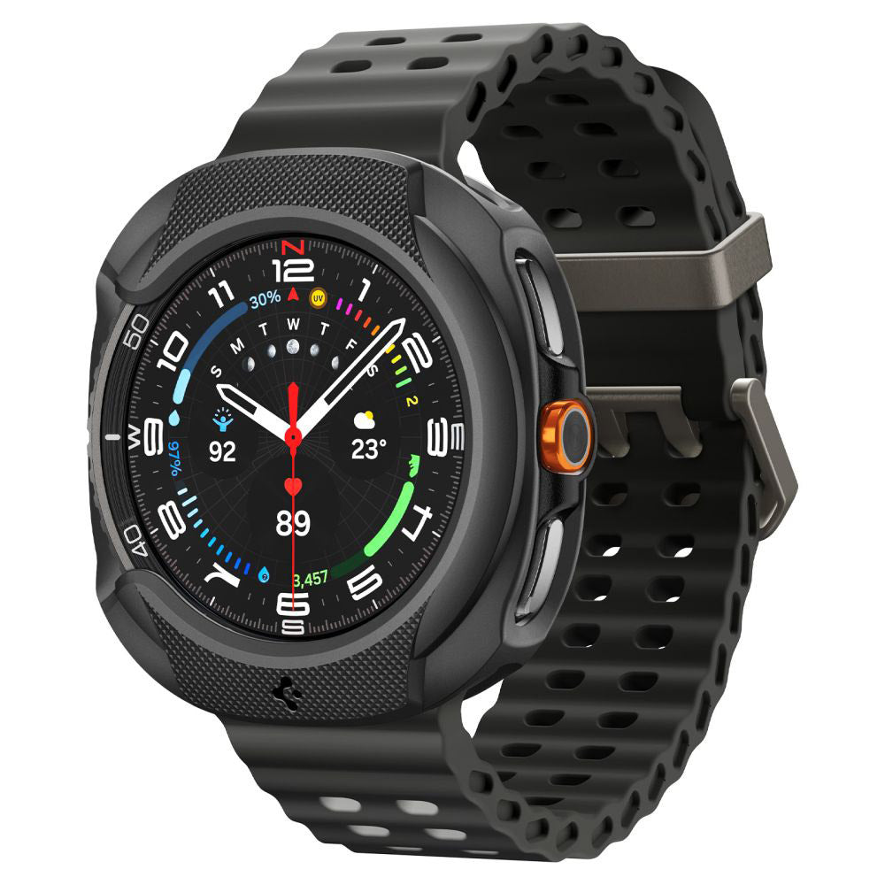 Puzdro Spigen Liquid Air pre Samsung Galaxy Watch8 Classic, Matné čierne ACS09841