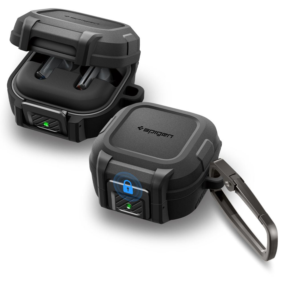 Puzdro Spigen Lock Fit pre Samsung Galaxy Buds4 / Buds4 Pro, Matná Čierna ACS11202