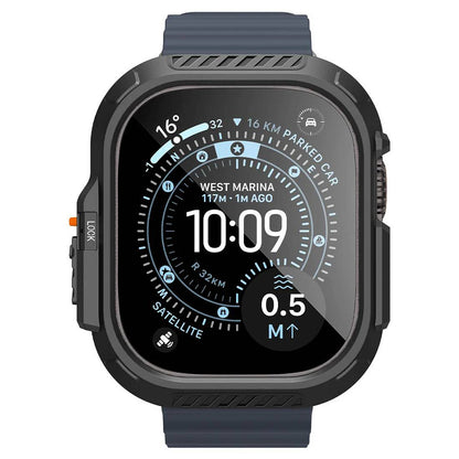 Puzdro Spigen Lock Fit s ochrannou fóliou na displej pre Apple Watch Ultra Series, čierne ACS12054