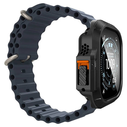 Puzdro Spigen Lock Fit s ochrannou fóliou na displej pre Apple Watch Ultra Series, čierne ACS12054