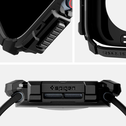 Spigen Rugged Armor Case for Apple Watch Series 10 / 11 42mm, Black ACS08585