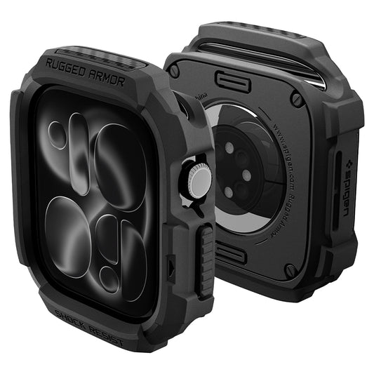 Spigen Rugged Armor púzdro pre Apple Watch Series 12 46mm, matná čierna ACS11886