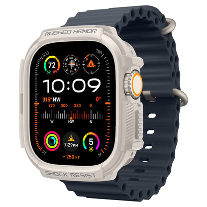 Puzdro Spigen Rugged Armor pre Apple Watch Ultra Series, Bežové ACS07381